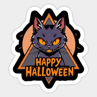 Happy Halloween Cat Sticker